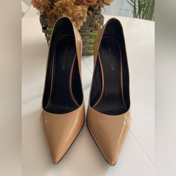 Saint Laurent tan heels size 8 - Picture 2 of 8